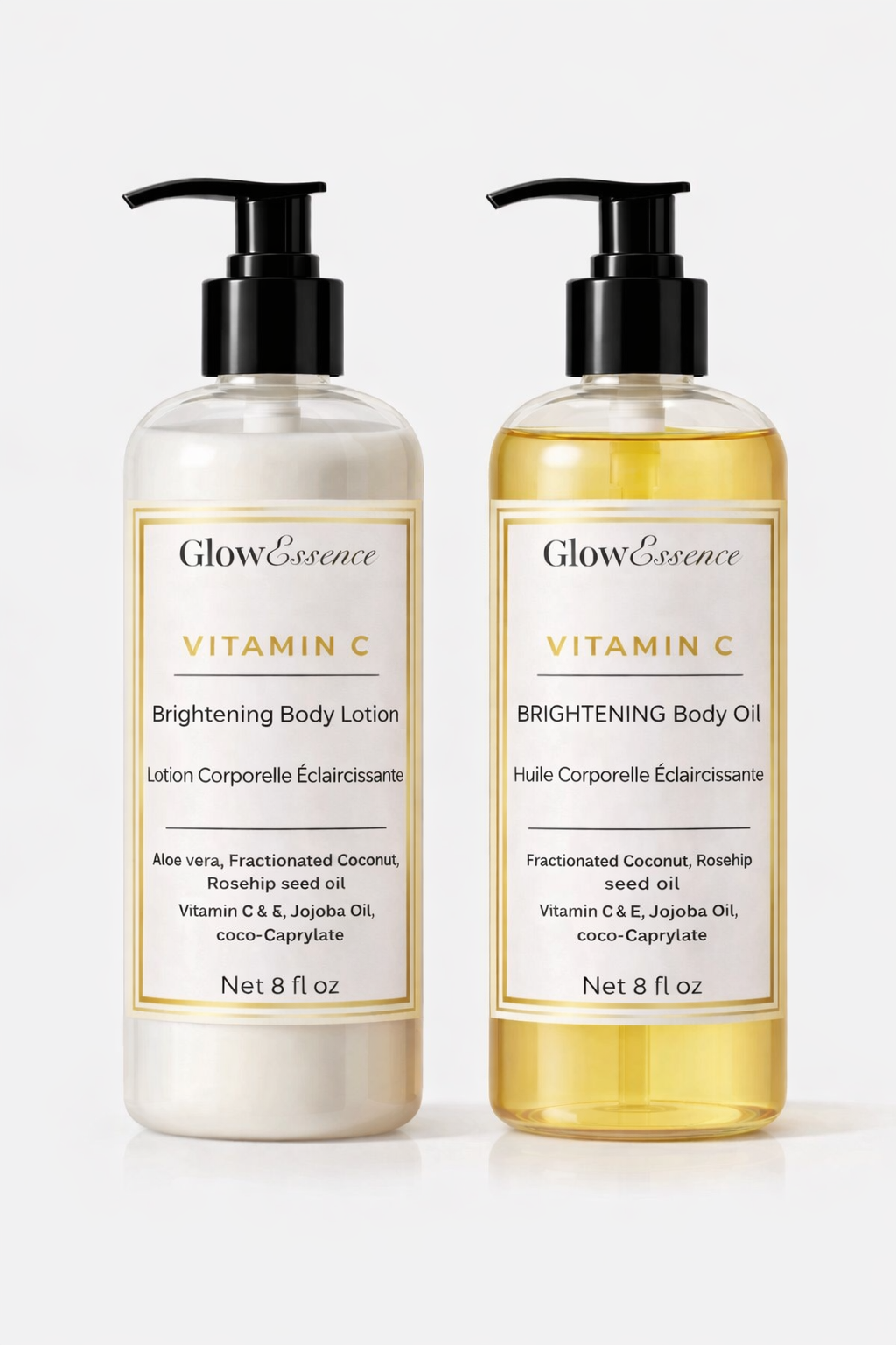 Sensitive Brightening Set – Vitamin C Body Oil, Lotion & Scrub