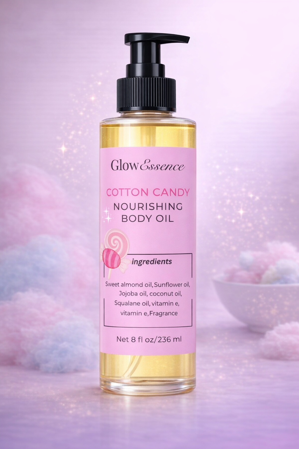 Glow Essence – Cotton Candy Nourishing Body Oil